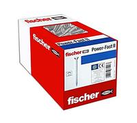 Fischer – Vis PowerFast II CZP 3,5x35 Tête fraisée PZ zingué blanc filetage partiel 200 pièces