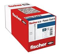 fischer - Vis à bois PowerFast II 3,5x35 Tête fraisée, empreinte TX, zingué blanc, filetage partiel/Boite de 1000