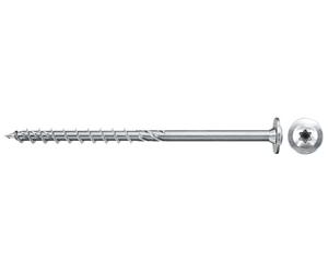 fischer - Vis de charpente PowerFast FPF II WTP 6,0x100 revêtement zingué, Filetage partiel, tête Disque avec Empreinte Torx/Boîte de 100