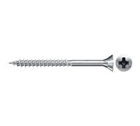 fischer Vis pour panneaux d'aggloméré 4 x 45 mm à tête fraisée galvanisée bleue Filetage partiel cruciforme PZ