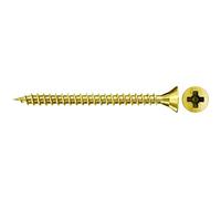 fischer Vis pour panneaux d'aggloméré FSPII 3,5 x 45 à tête fraisée galvanisée jaune filetage complet cruciforme PZ