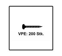 Fischer Vis Pour Panneaux De Particules Power-fast Ii Fpf Ii 3,5x30 Mm - 200 Pièces (670102) Tête Cylindrique + Filetage Complet Torx, Zinguée, Passivée Bleue