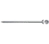fischer - Vis PowerFast FPF II CZP 6,0x70 à Tête fraisée, empreinte PZ, zingué blanc, filetage partiel - Boîte de 100