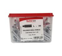 Fischer - Vis - Rallonge patte à vis 7x150 - 30mm | Rallonge 7 x 150 zinguée - 30 mm - Fischer