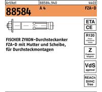 fischer Zykon Tampon d'ancrage FZA-D acier inoxydable A4 FZA 12/80 M 8D30 A4 25 pces