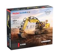 fischertechnik 576450 Liebherr R938 Pelle Pneumatique - kit de Construction réaliste pour Enfants dès 10 Ans et Adultes, 689 pièces, Jaune