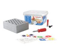 fischertechnik Fischer for Kids Starter-Box 579434 - kit de Bricolage pour Enfants avec Chevilles Duo Kid et Un Tournevis, Jouet dès 3 Ans