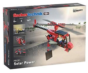 fischertechnik Solar Power Jeu de Construction Solaire dès 8 Ans, 4 modèles | Kit d’expériences sur l'énergie solaire 559882, kit de construction pour enfants avec module photovoltaïque et moteur inclus