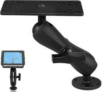Fischfinder Support sphérique 1,5" en aluminium pour Garmin Echomap/Striker, Lowrance Elite/Hook/HDS & Humminbird Helix - Rotation à 360 °, inclinaison ± 90 °, qualité marine, plaque de montage