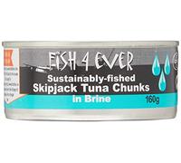 Fish 4 Ever Sustainably-Fished Skipjack Tuna Chunks in Brine 160g
