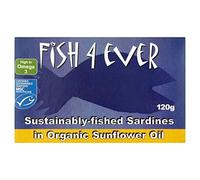 Fish 4 Ever Whole Sardines in Organic Sunflower Oil 120g