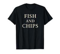 Fish and Chips | Concept Typographique Vintage T-Shirt