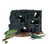 Fish Aquarium Cave - Natural Rock Style Tank Shelter House for Shrimp, Betta et Aquatic Life with lissle bords, décorative Reptile Habitat Ornement pour les réservoirs de poisson 7.28x5.91x5.12 pouces