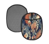 Fish Are At The Bottom Of The Sea. Tapis de casseroles en silicone pour four, maniques en vrac, gants de four imprimés pour cuisine, restaurants, 24 x 19 cm