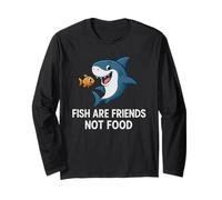 Fish are Friends Not Food - Amoureux de la Faune et des Requins Amoureux de la mer Manche Longue