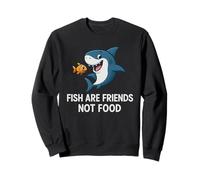 Fish are Friends Not Food - Amoureux de la Faune et des Requins Amoureux de la mer Sweatshirt