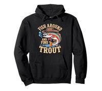 Fish Around and Find Trout Cowboy Vintage Fishing Sweat à Capuche
