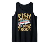 Fish Around and Find Trout Vintage Fishing Débardeur