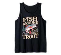 Fish Around and Find Trout Vintage Fishing Débardeur
