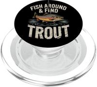 Fish Around and Find Trout - Vintage Fishing Meme Humor PopSockets PopGrip pour MagSafe