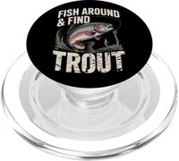 Fish Around and Find Trout - Vintage Fishing Meme Humor PopSockets PopGrip pour MagSafe