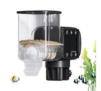 Fish Automatic Feeder, Battery Powered Smart Aquarium Dispenser, Programmable Digital Timer Feeding Machine for Daily Nutrition Control, Outdoor Tank Travel Use