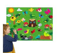 Fish Board Stories Sets - Planche en feutre pour l'école maternelle | Activité murale pour petits , planche en flanelle pour compter les histoires d'animaux Domest