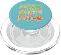 Fish Bone Jouet de pêche rétro pour Chat Jaune/Orange/Vert PopSockets PopGrip pour MagSafe