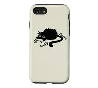 Fish Bones Y2K 90s Chat potelé Paresseux sur Le Dos Coque pour iPhone SE (2020) / 7/8