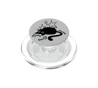 Fish Bones Y2K 90s Lazy Chubby Cat Tomcat par Fish Bones Stargazing PopSockets PopGrip pour MagSafe