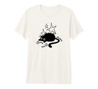 Fish Bones Y2K 90s Lazy Chubby Cat Tomcat par Fish Bones Stargazing T-Shirt Haut de Gamme