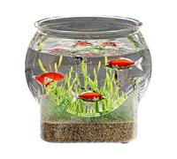 Fish Bowl Vase - Clear Betta Fish Aquarium | Planter Centerpiece | Multifunctional Pet Desktop Tank, Shatter-Resistant, Ideal for Home Bathroom Bedroom Children's Room Desk Workplace Dorm
