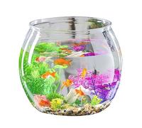 Fish Bowls, Round Fish Tank, Small Clear Round Fish Bowl Aquarium, Fish Bowl Vase for Tabletop, Round Fish Bowl for Living Room, Apartment, Offices, Home for, Betta Fish