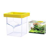 Fish Breeder Box for Safe Breeding, Floating Fish Isolation Breed Box, Suction Cup Hatching Container & Aquarium Acclimation Hatchery Incubator for Baby Shrimp and Guppy