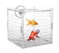 Fish Breeder Box, Stable Baby Fish Separator, 3.94x3.94x3.94 inches Clear Nursery Divider Hatchery, Floating Incubator Container for Betta, Guppy Fry Angelfish Egg Acclimation