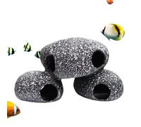 Fish Cave,Abri Tunnel Sturdy Structure Decoration Esthétique,Grotte d'aquarium | Abri Aquatique pour crevette Reptile Snake Terrarium Eau salée Freshwater