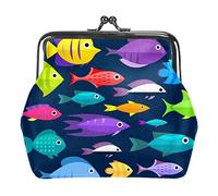 Fish Collection Cartoon Coin Purses Wallets Vintage Pouch Bags for Gift