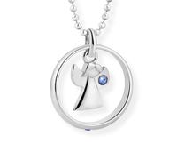 fish Collier En Argent Pour Enfants Avec Pendentif Ange Et Cristal Bleu