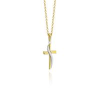 fish Collier En Or 333 Avec Pendentif Croix En Coffret Cadeau