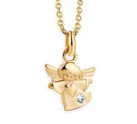 fish Collier En Or Avec Pendentif Ange Gardien En Or 333 De Haute Qualité Pour Filles