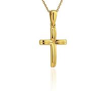 fish Collier En Or Avec Pendentif Croix Et Longueur Réglable En Or 333