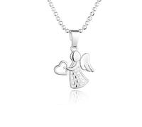fish Collier Enfant Avec Pendentif Ange Gardien En Argent Sterling