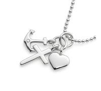 fish Collier Enfant Avec Pendentif Foi Amour Espoir En Argent Véritable