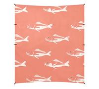 Fish Design Aquarius Salmon Tente de plage et auvent UPF50 facile à installer Grand pare-soleil avec poches de sable pour le camping, les pique-niques, le jardin et la pêche
