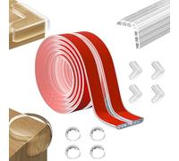 FISH DRAGATE 2 m Protection de Bord de Bureau,Protection Coin de Table bébé,8pcs protecteurs d’Angles,4 Angles Droits 4 Cercles,PVC Protecteur des Bords Bebe pour Meuble