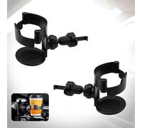 FISH DRAGATE 2 pcs Porte gobelet Voiture,portavasos coche,Universel Support de Ventilation réglable,cendrier de Voiture,Accessoire pour Grille d'aération de Voitures, camions, Camping-Cars(Noir)