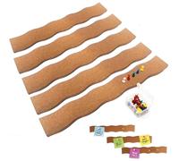 FISH DRAGATE 5 pcs tableau liege mural,panneau de liège autocollant,50 punaises tableau liège, feutre pin board bar bandes babillard,plaque de liege convient pour salle de classe, bureau