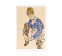FISH DRAGATE Egon Schiele Lot de 2 affiches sur toile pour décoration murale de salon, chambre à coucher, style sans cadre, 30 x 45 cm