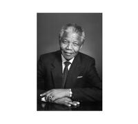 FISH DRAGATE Nelson Mandela 3 Impression sur toile pour salon, chambre à coucher, style sans cadre, 50 x 75 cm