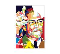 FISH DRAGATE Poster Malcolm X 15 sur toile pour décoration de chambre à coucher, paysage sportif, bureau, chambre, cadeau sans cadre, 30 x 45 cm